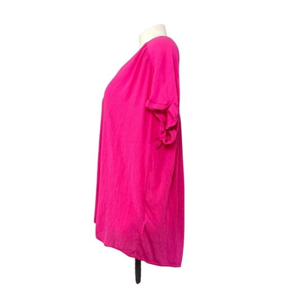 NAF NAF Paris Bright Pink Blouse Top Women’s Medium FR 40 - Picture 2 of 11